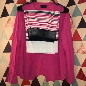 Button Up Top with Pencil Skirt